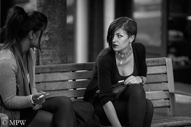 Auckland City street photo, Queent St, black and white